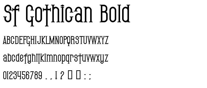 SF Gothican Bold font